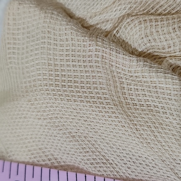 Fendi Cream waffle knit silk top with side ruffle 40 brand runs small - Picture 16 of 16